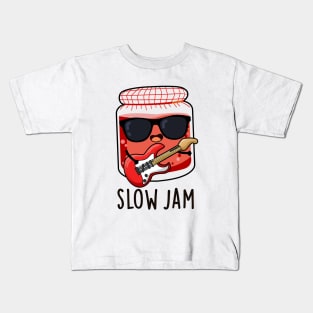 Slow Jam Funny Music Food Pun Kids T-Shirt